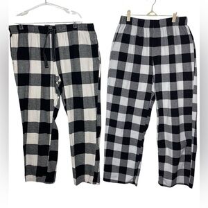 Men’s Plaid Pajama Pants Bundle Cozy Fleece Lounge Sleepwear Holiday Lg Xlg